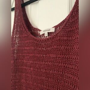Madewell Burgundy Knit Tank Top